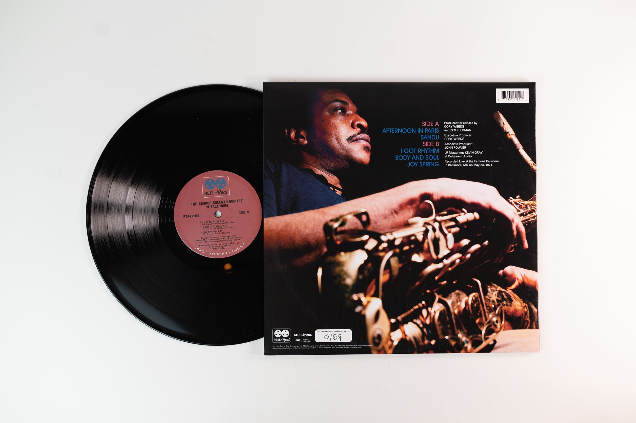 George Coleman - The George Coleman Quintet In Baltimore on Reel to Real Ltd Numbered 180 Gram