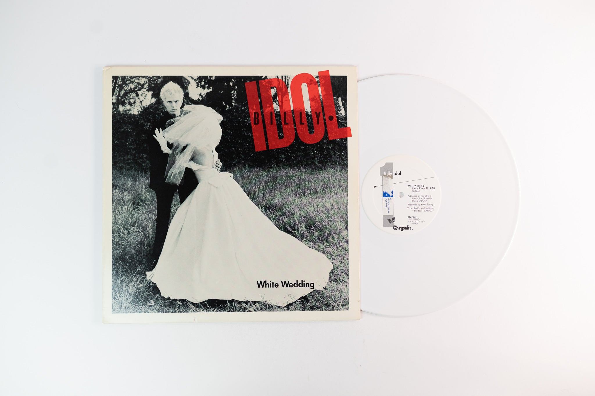 Billy Idol - White Wedding on Chrysalis Limited White Vinyl 12" Single