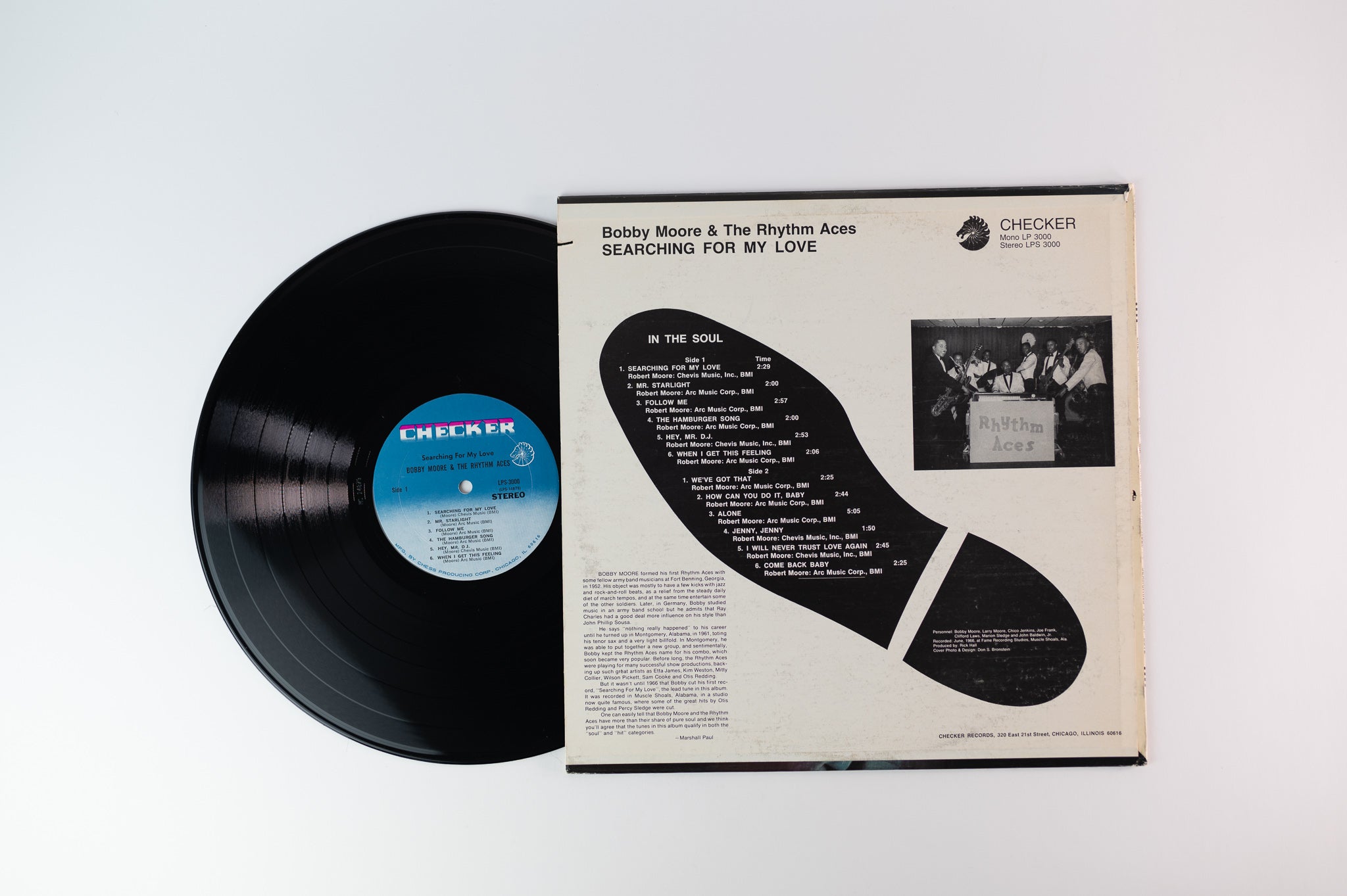Bobby Moore & The Rhythm Aces - Searching For My Love on Checker Stere