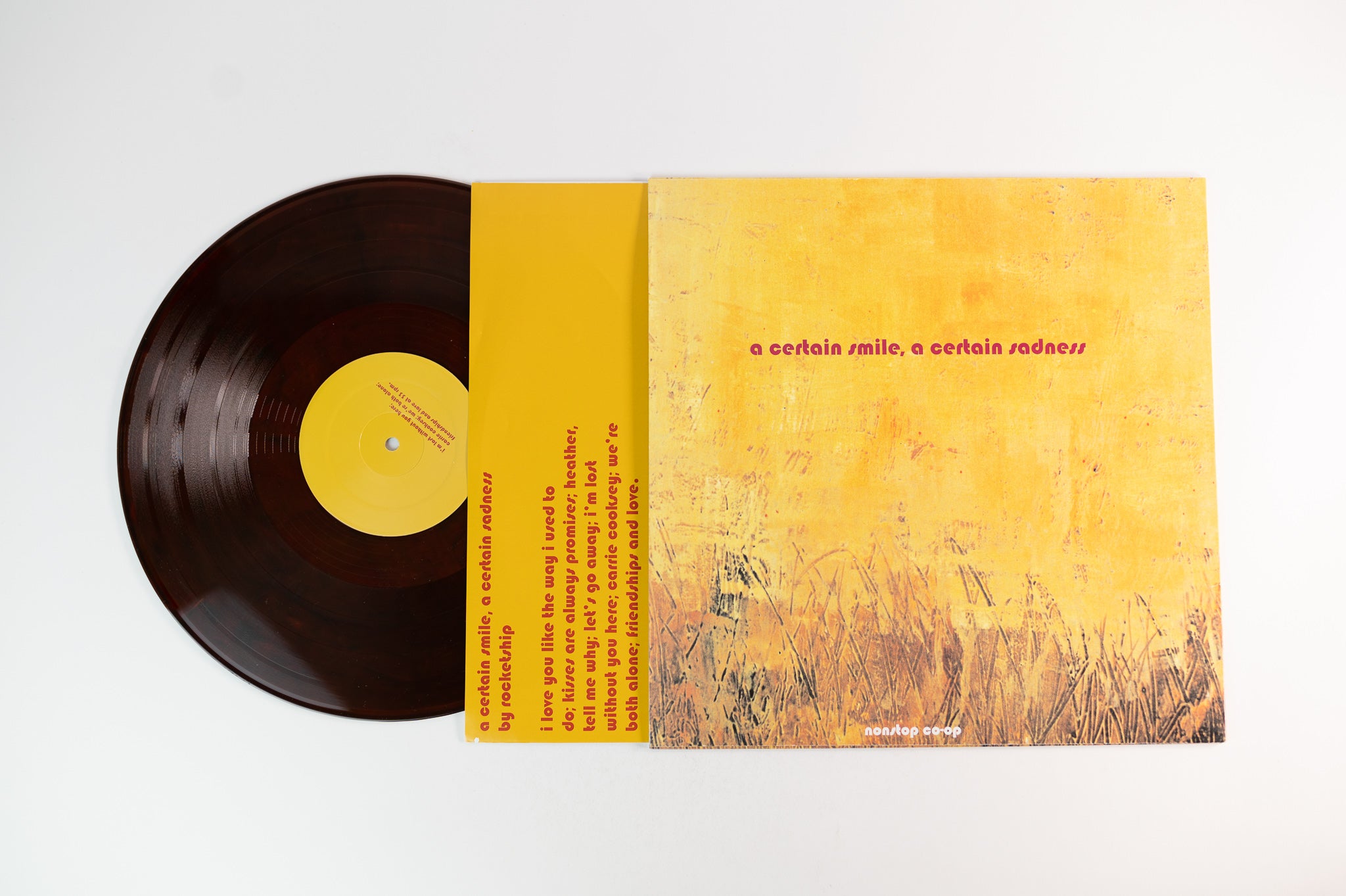 Rocketship - A Certain Smile, A Certain Sadness on Nonstop Co-Op Brown Vinyl Reissue