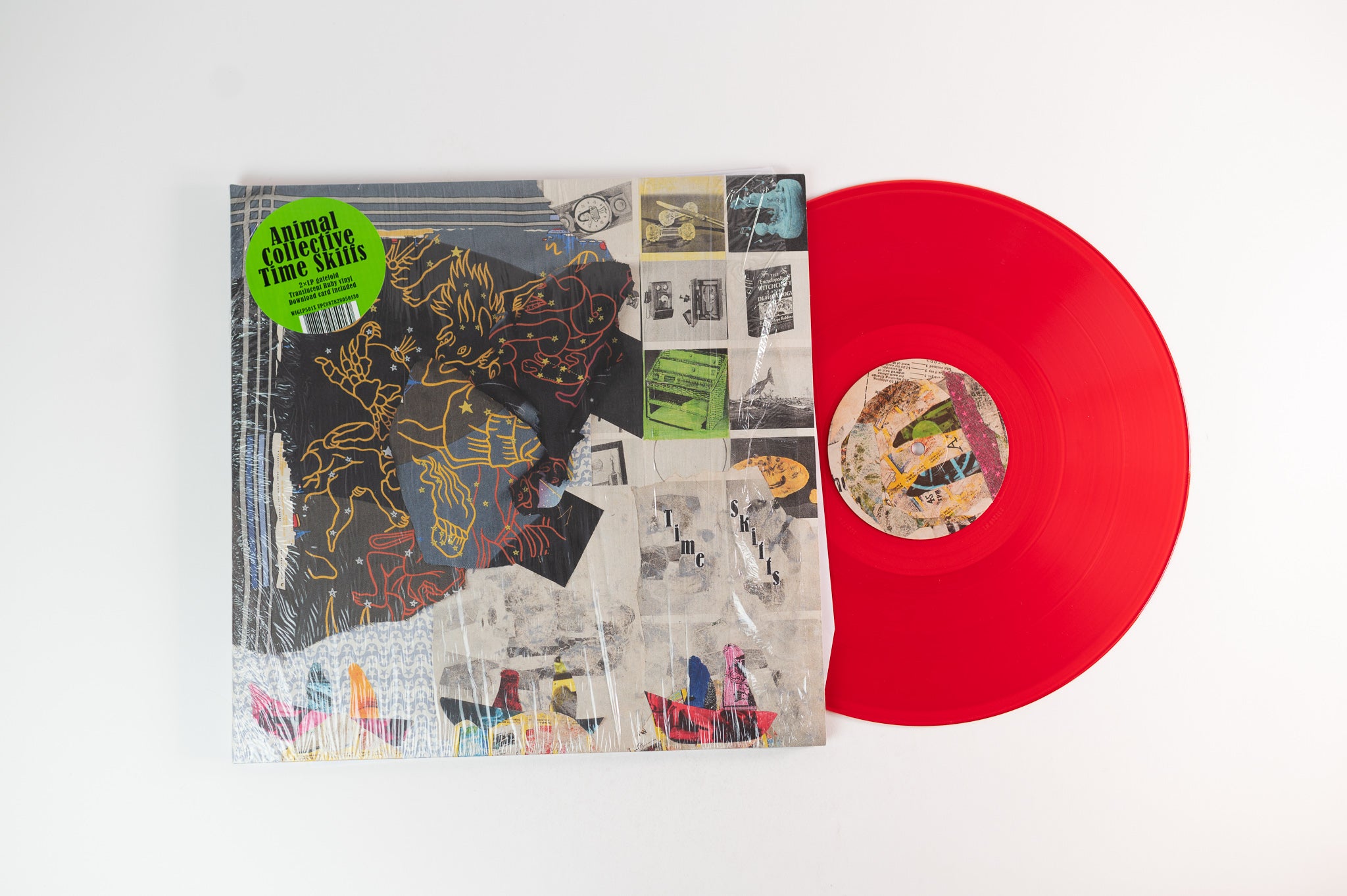 Animal Collective - Time Skiffs on Domino Ltd Red Translucent Ruby