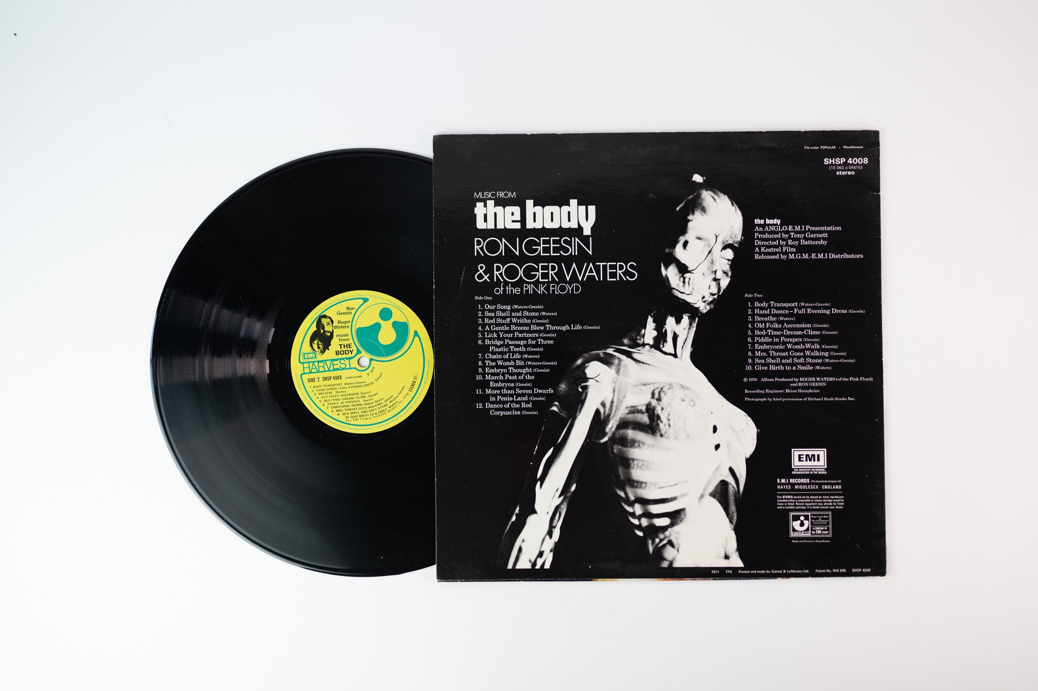 Ron Geesin & Roger Waters - Music From The Body on Harvest UK pressing