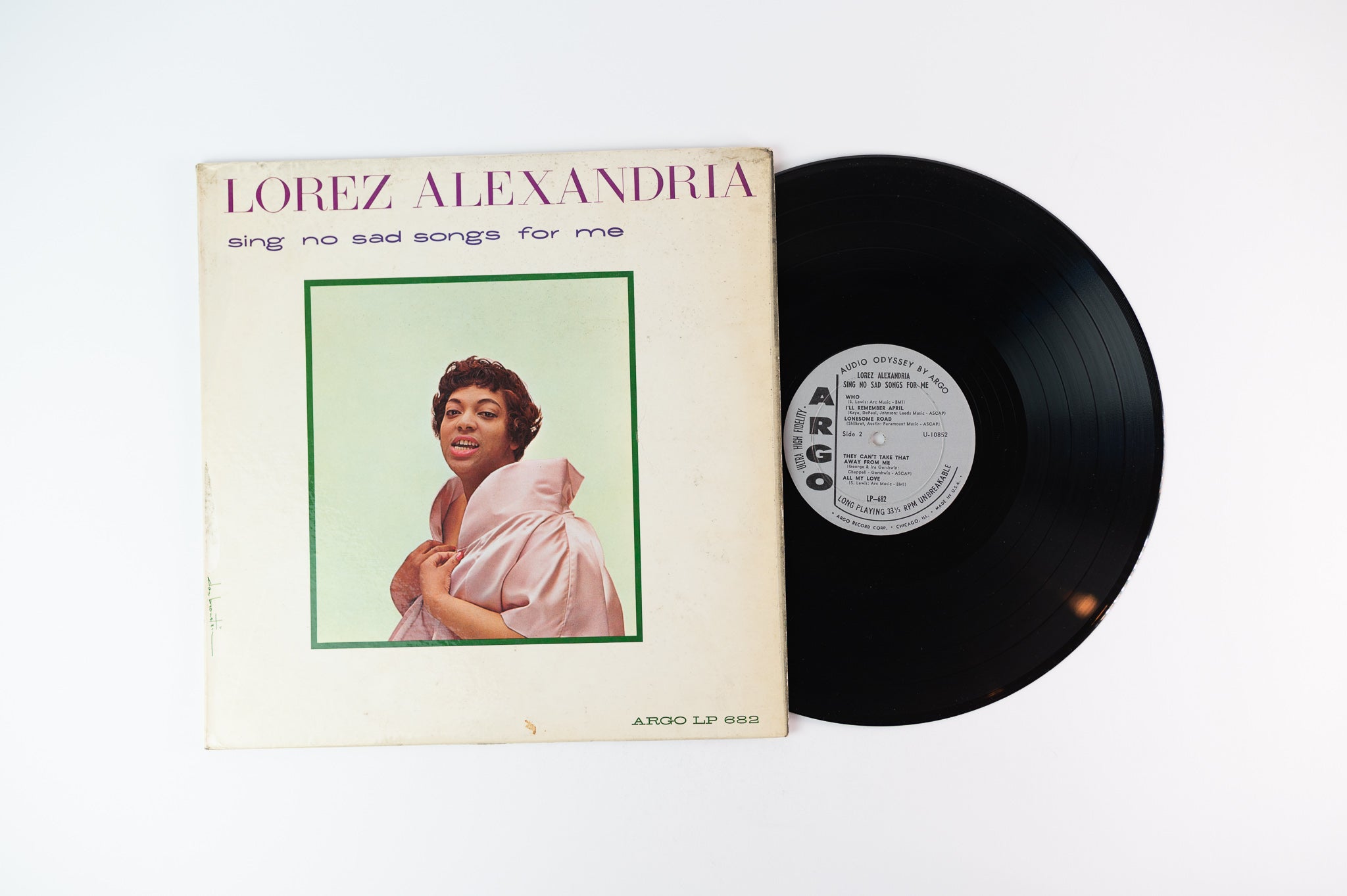 Lorez Alexandria - Sing No Sad Songs For Me on Argo Mono Deep Groove
