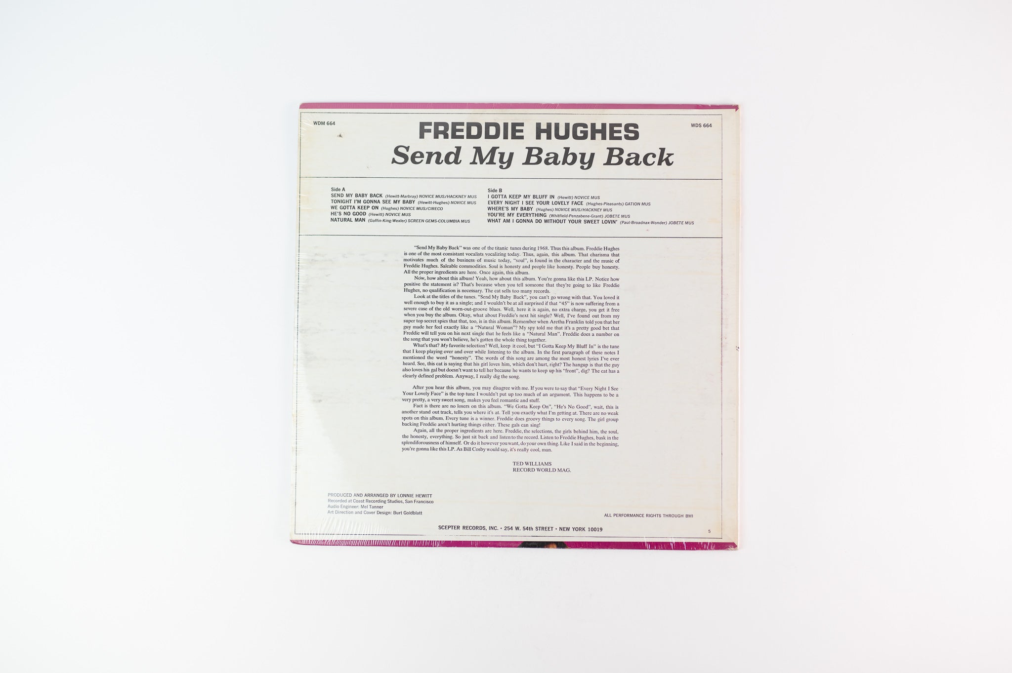 Freddie Hughes - Send My Baby Back on Scepter Stereo Sealed
