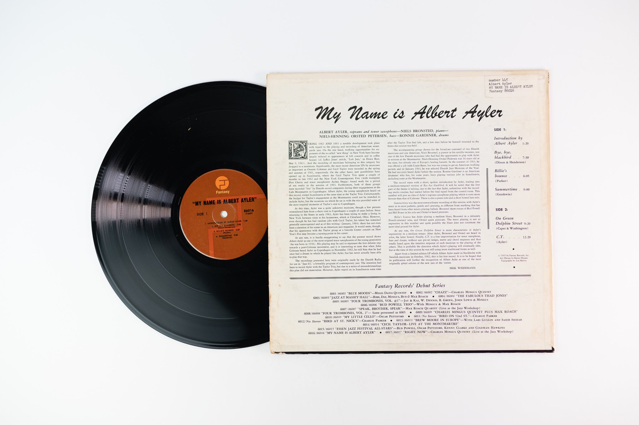 Albert Ayler - My Name Is Albert Ayler on Fantasy Reissue