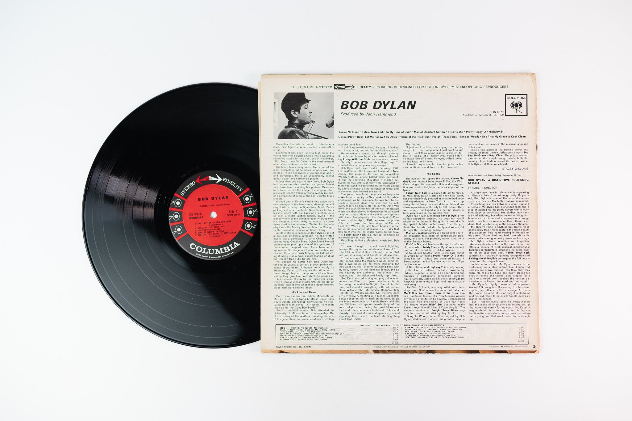 Bob Dylan - Bob Dylan on Columbia Stereo 6 Eye