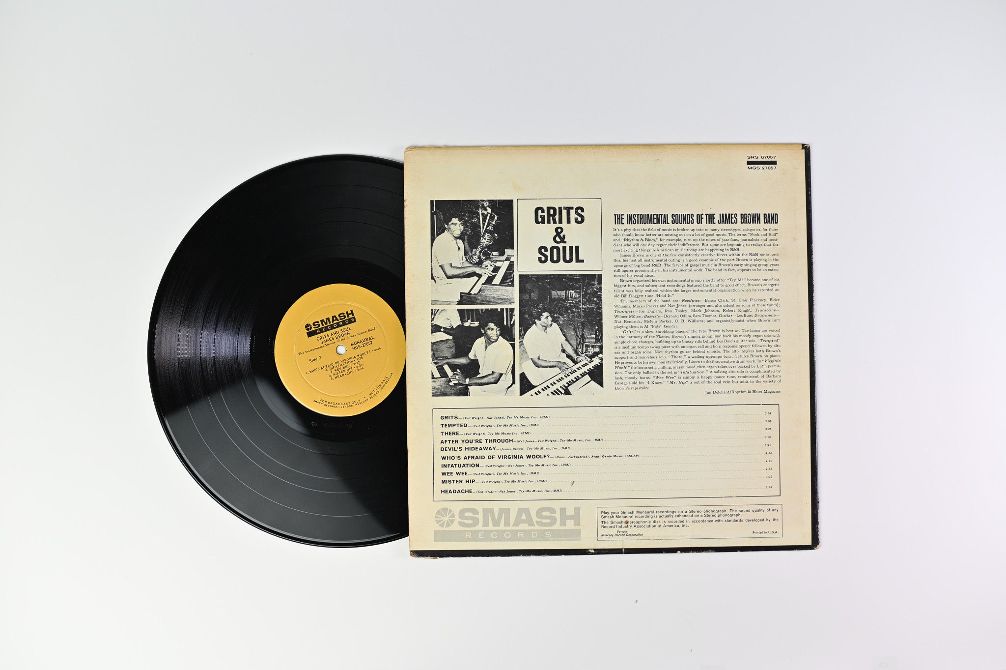 James Brown - Grits & Soul (The Instrumental Sounds Of The James Brown Band) on Smash Mono Promo