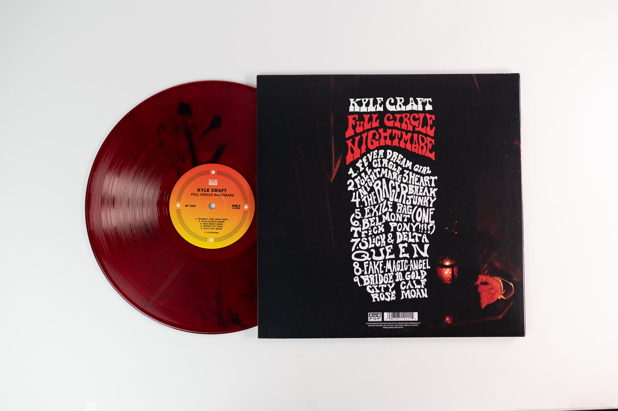 Kyle Craft - Full Circle Nightmare on Sub Pop - Maroon Translucent With Black Swirl Plus 7"
