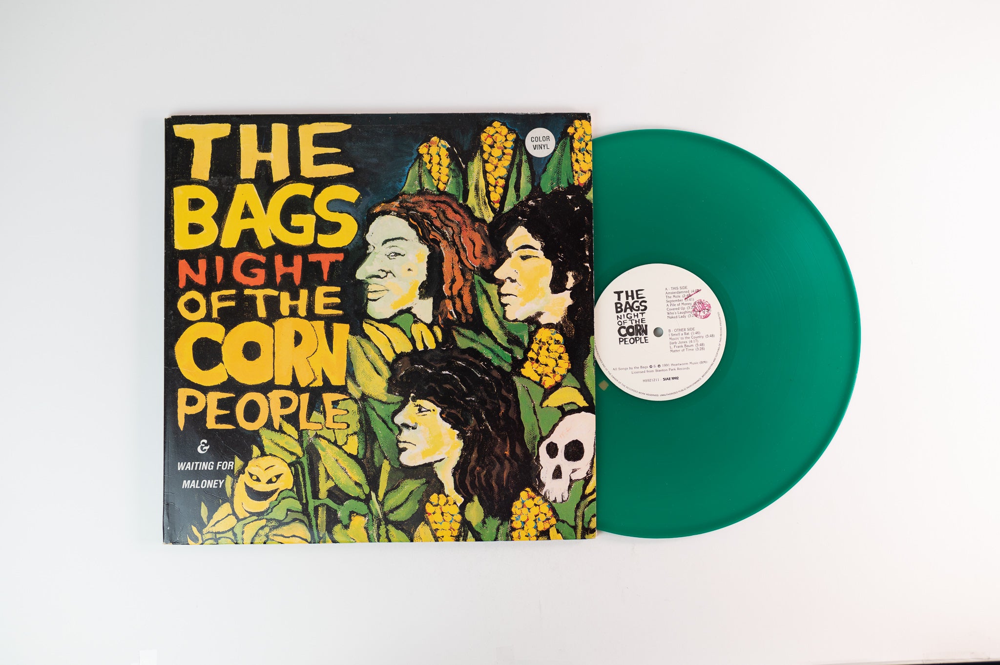 The Bags - Night Of The Corn People Waiting For Maloney on Helter Skelter Records - Green & Yellow Vinyl
