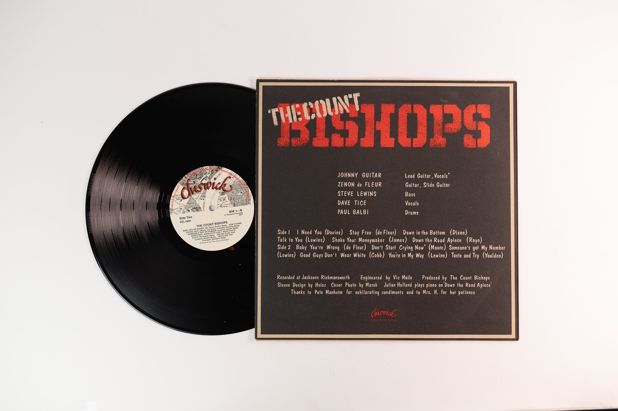 The Count Bishops - The Count Bishops on Chiswick Records - UK pressing