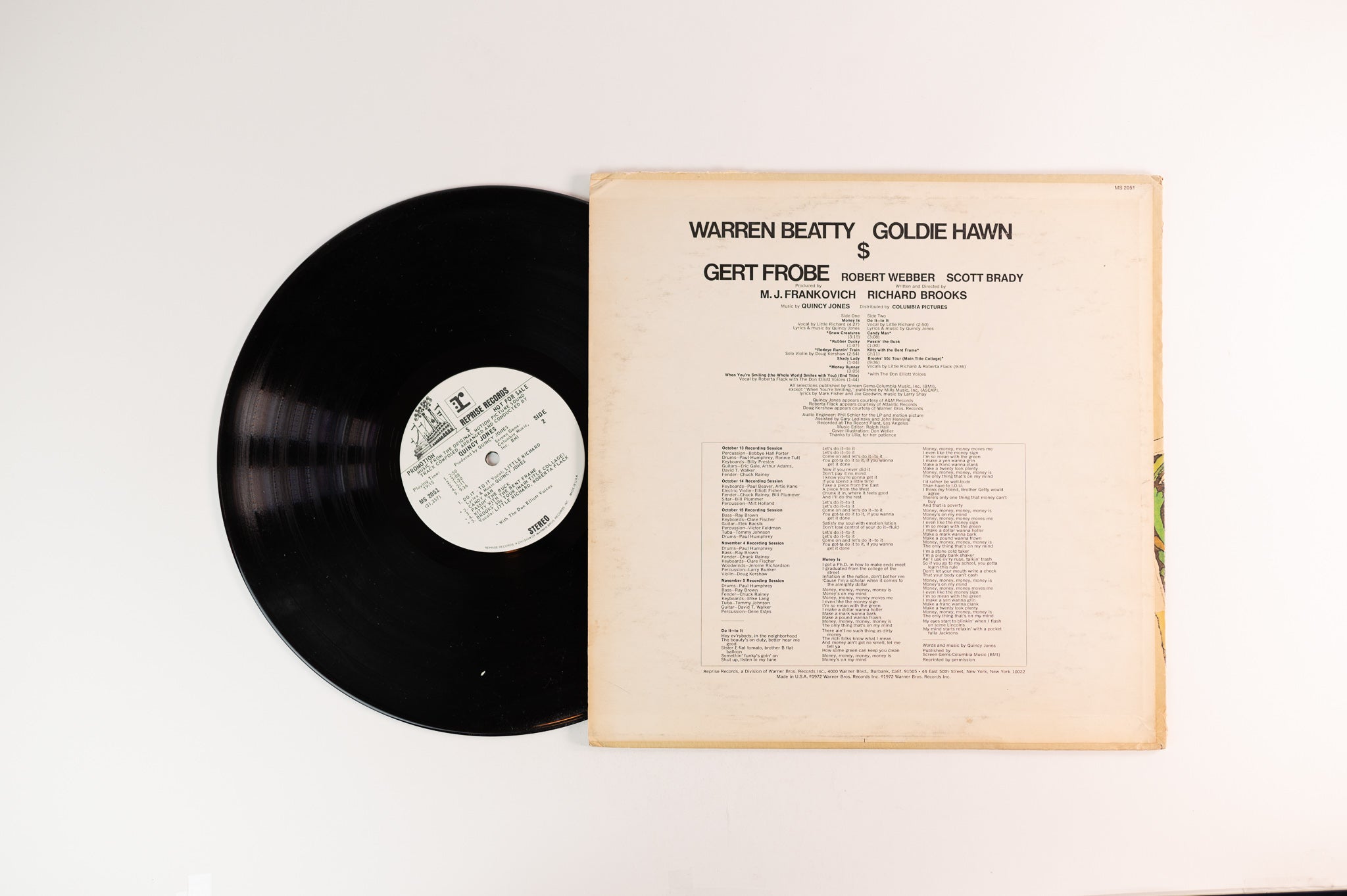 Quincy Jones -  $ (Music From The Original Motion Picture Sound Track) - Promo