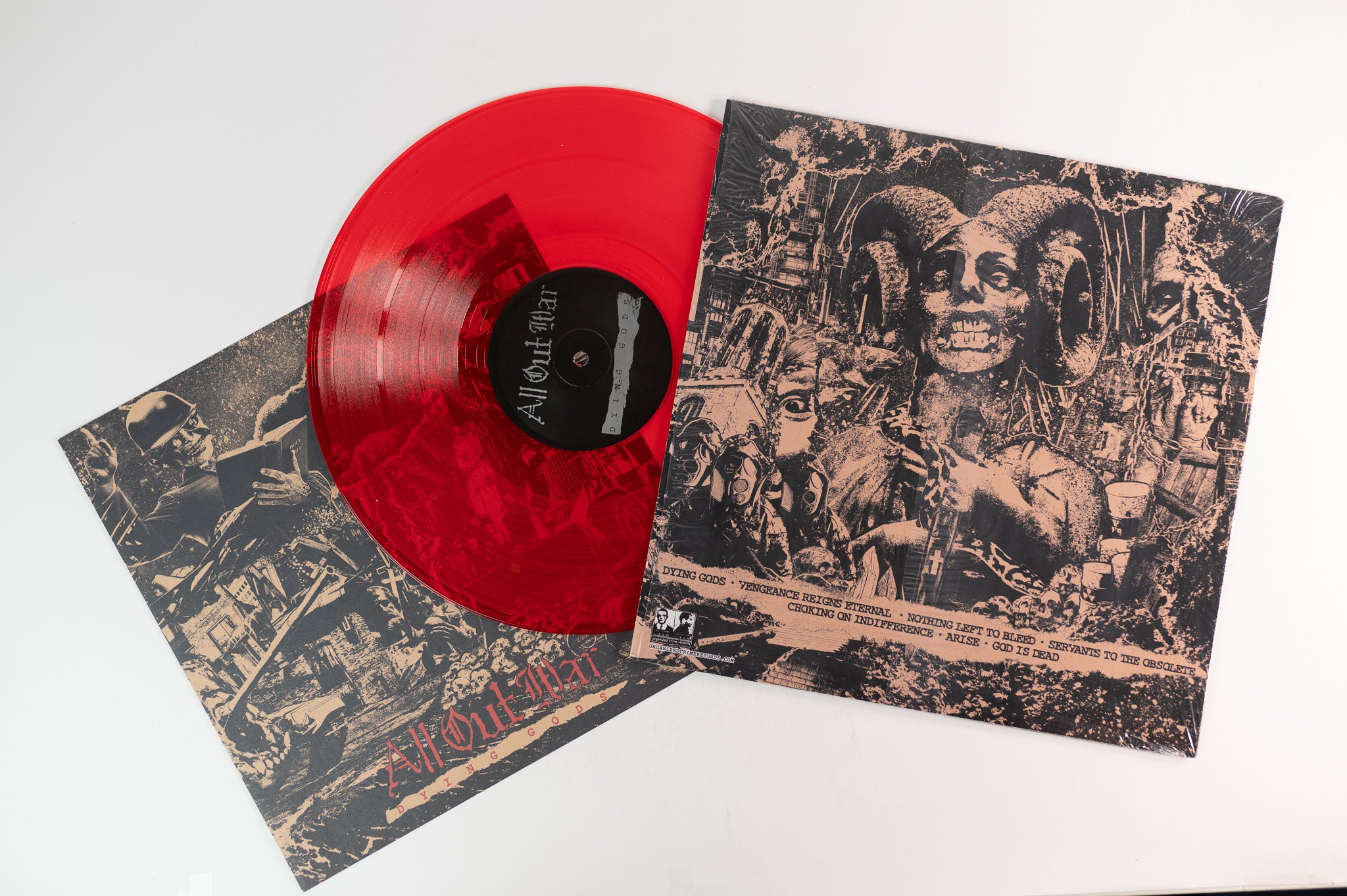 All Out War - Dying Gods on Organized Crime Records - Red Vinyl