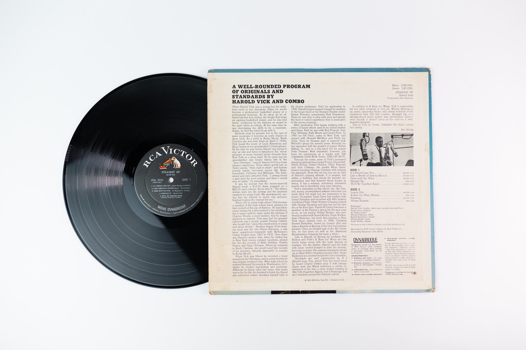 Harold Vick - Straight Up on RCA Mono