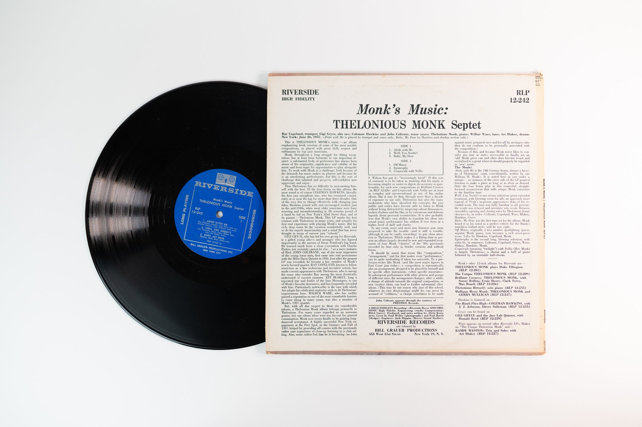 Thelonious Monk Septet - Monk's Music on Riverside Mono Reissue
