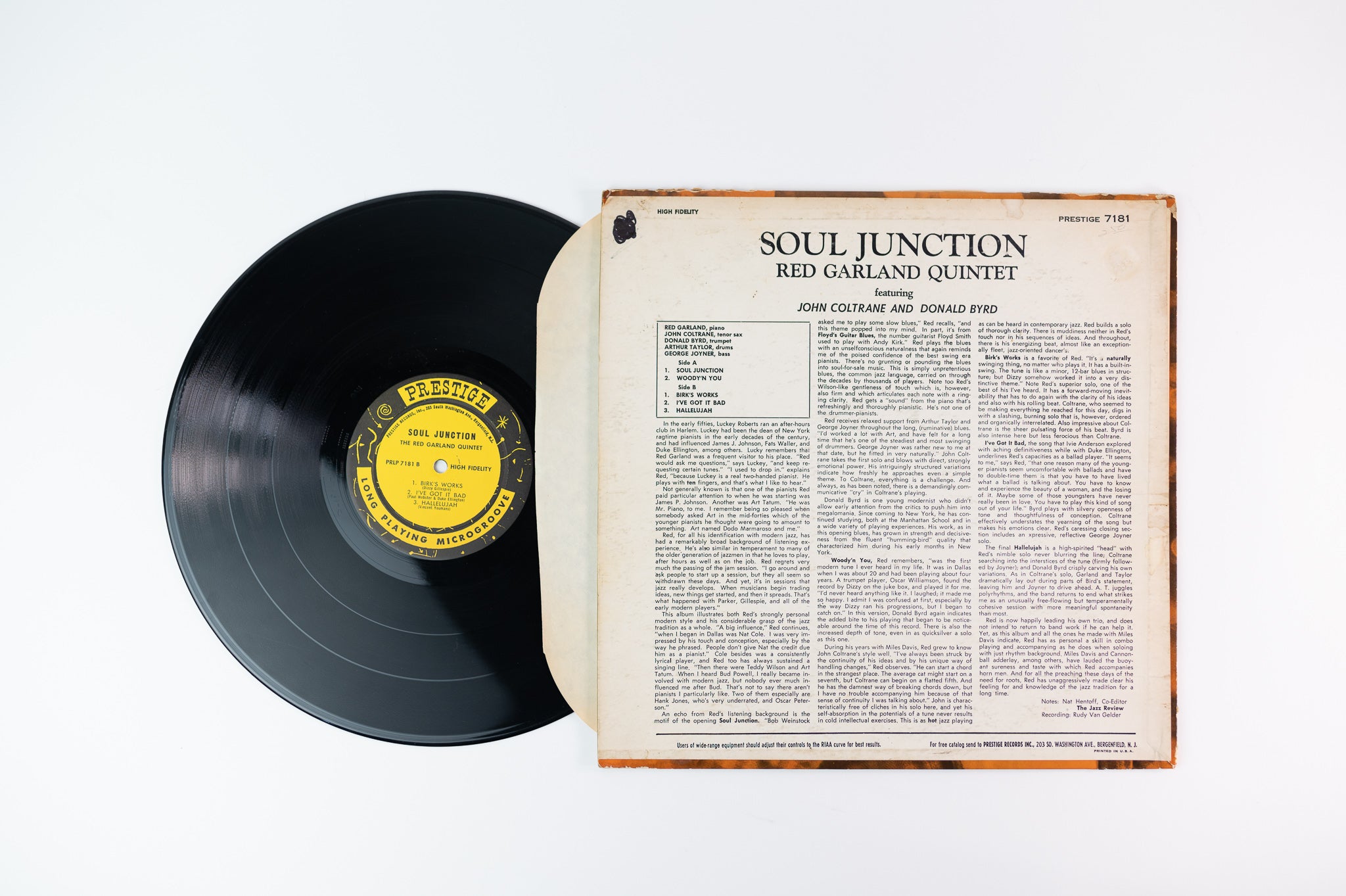 The Red Garland Quintet - Soul Junction on Prestige PRLP 7181 Mono