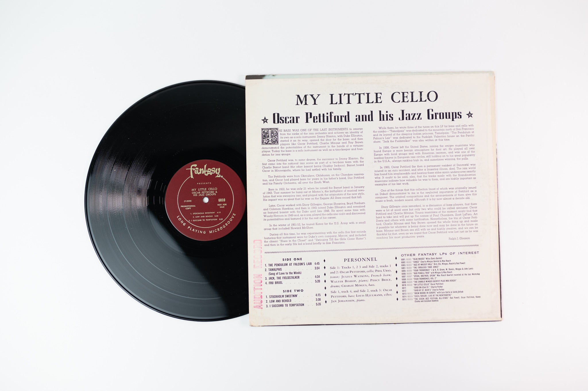 Oscar Pettiford And His Jazz Groups - My Little Cello on Fantasy - Promo