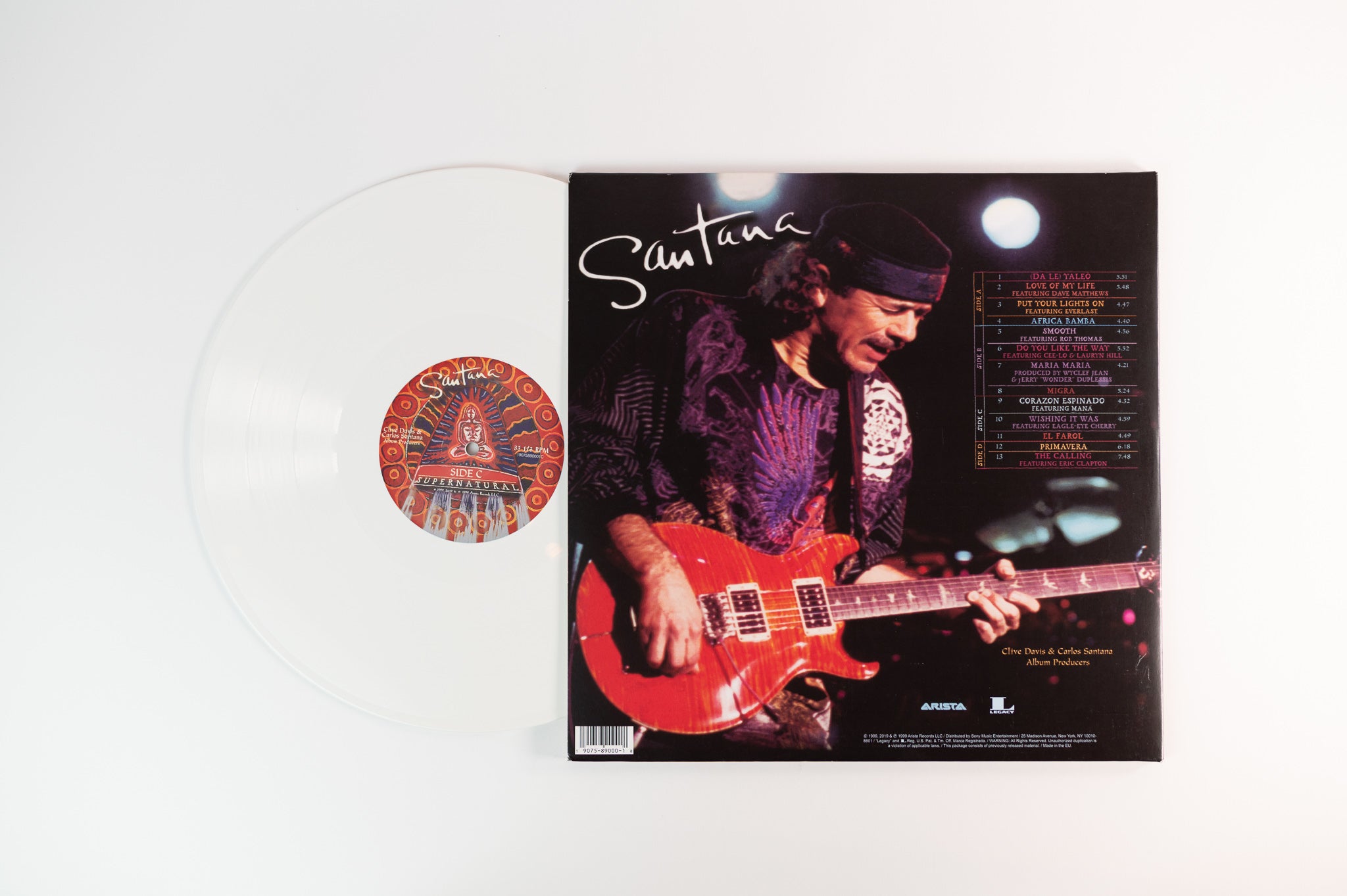 Santana - Supernatural on Arista Legacy White Vinyl Reissue