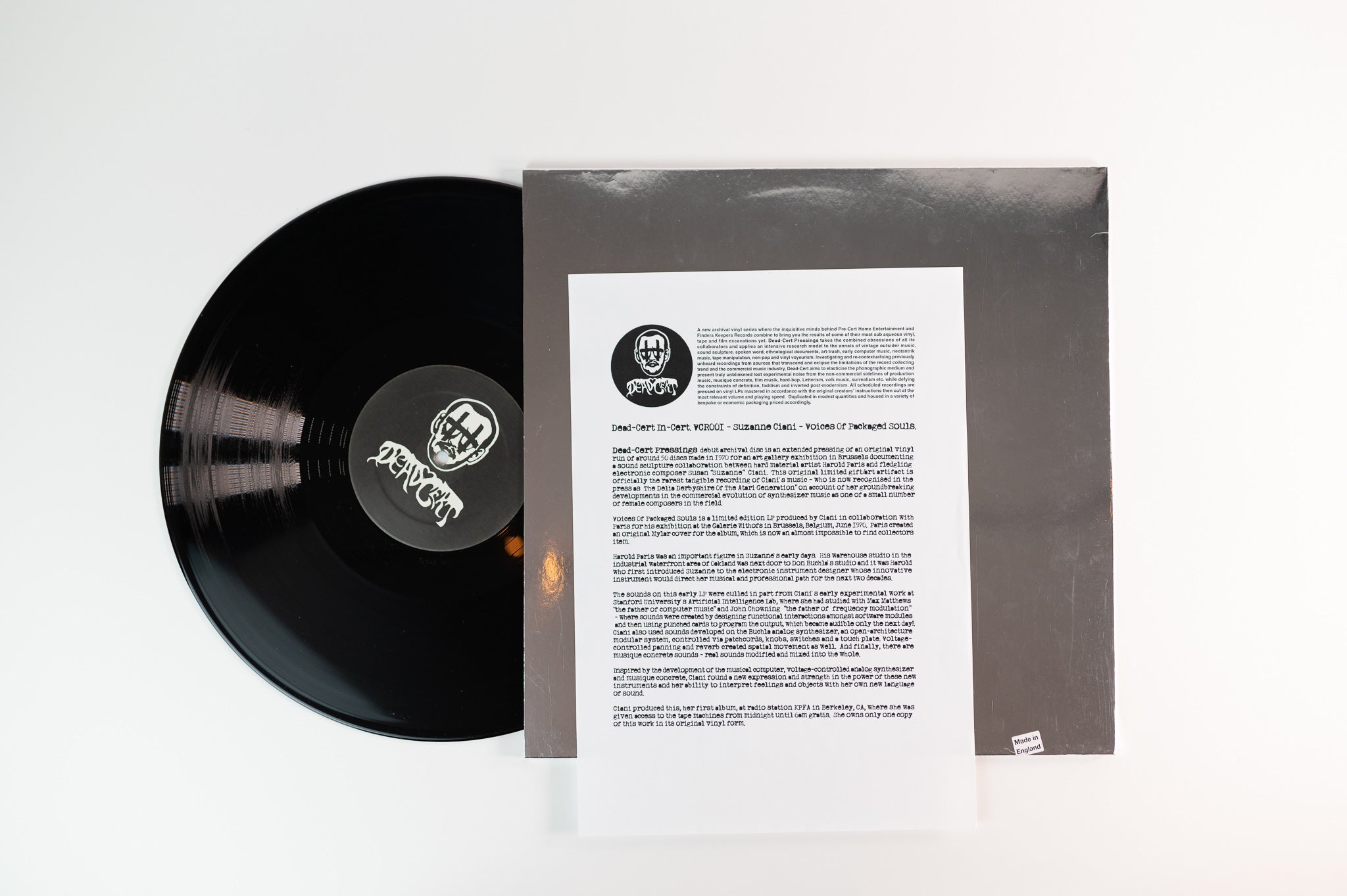 Suzanne Ciani - Voices Of Packaged Souls on Dead Cert Ltd Reissue