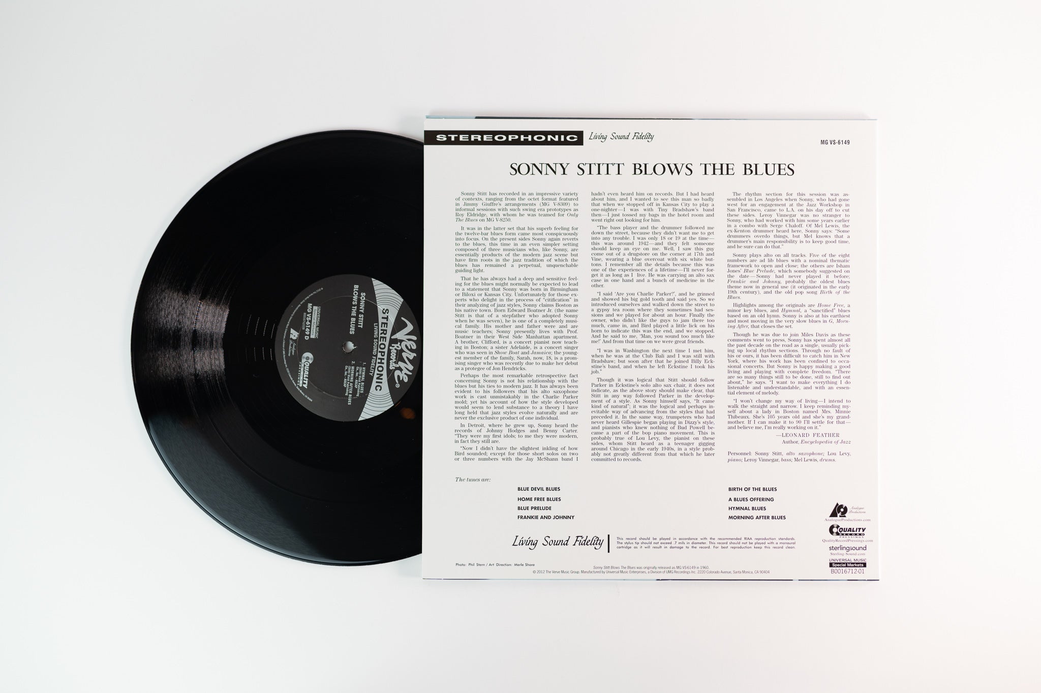 Sonny Stitt - Blows The Blues on Verve Analog Productions Reissue