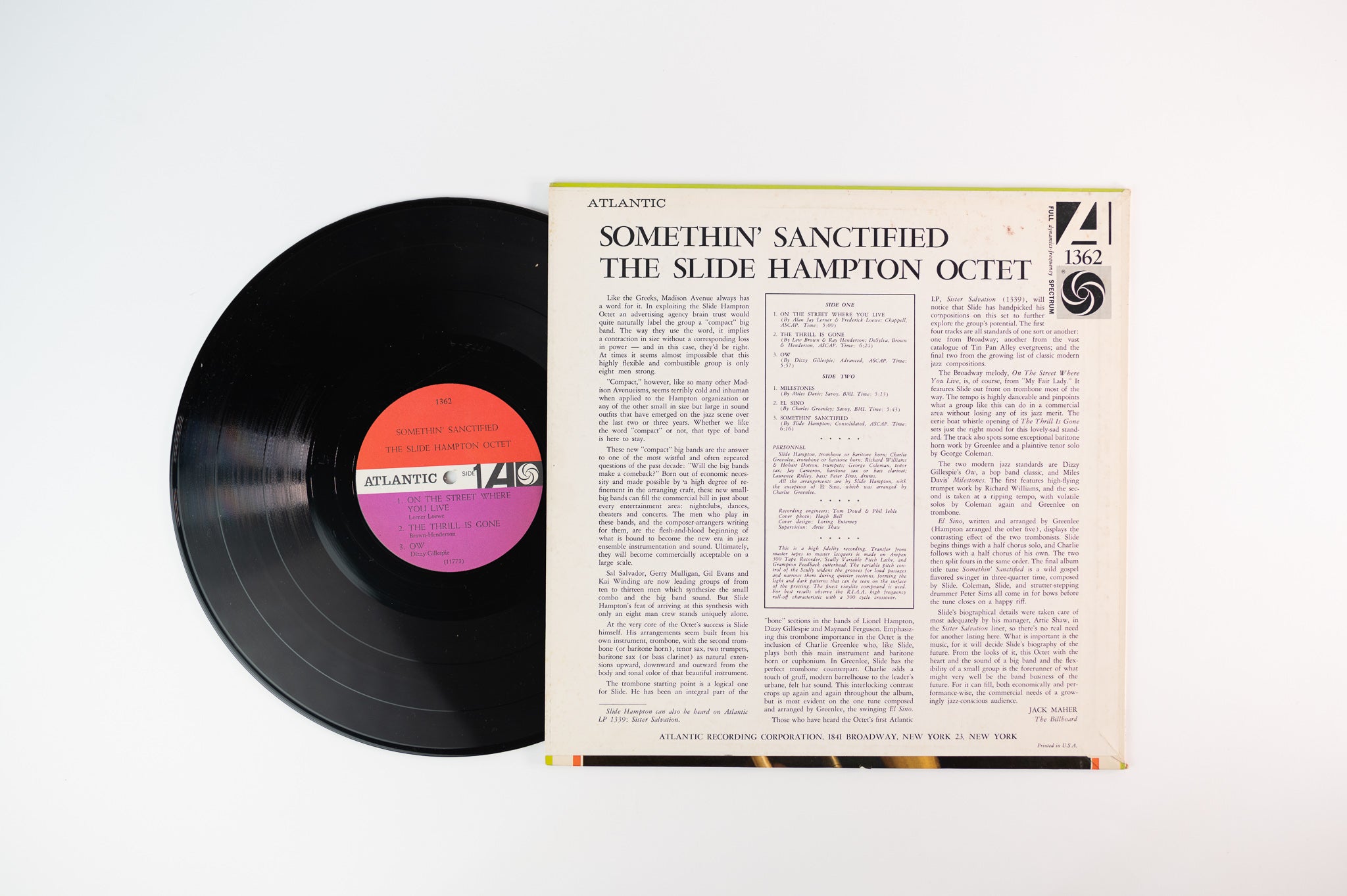 Slide Hampton Octet - Somethin' Sanctified Mono White Fan Logo
