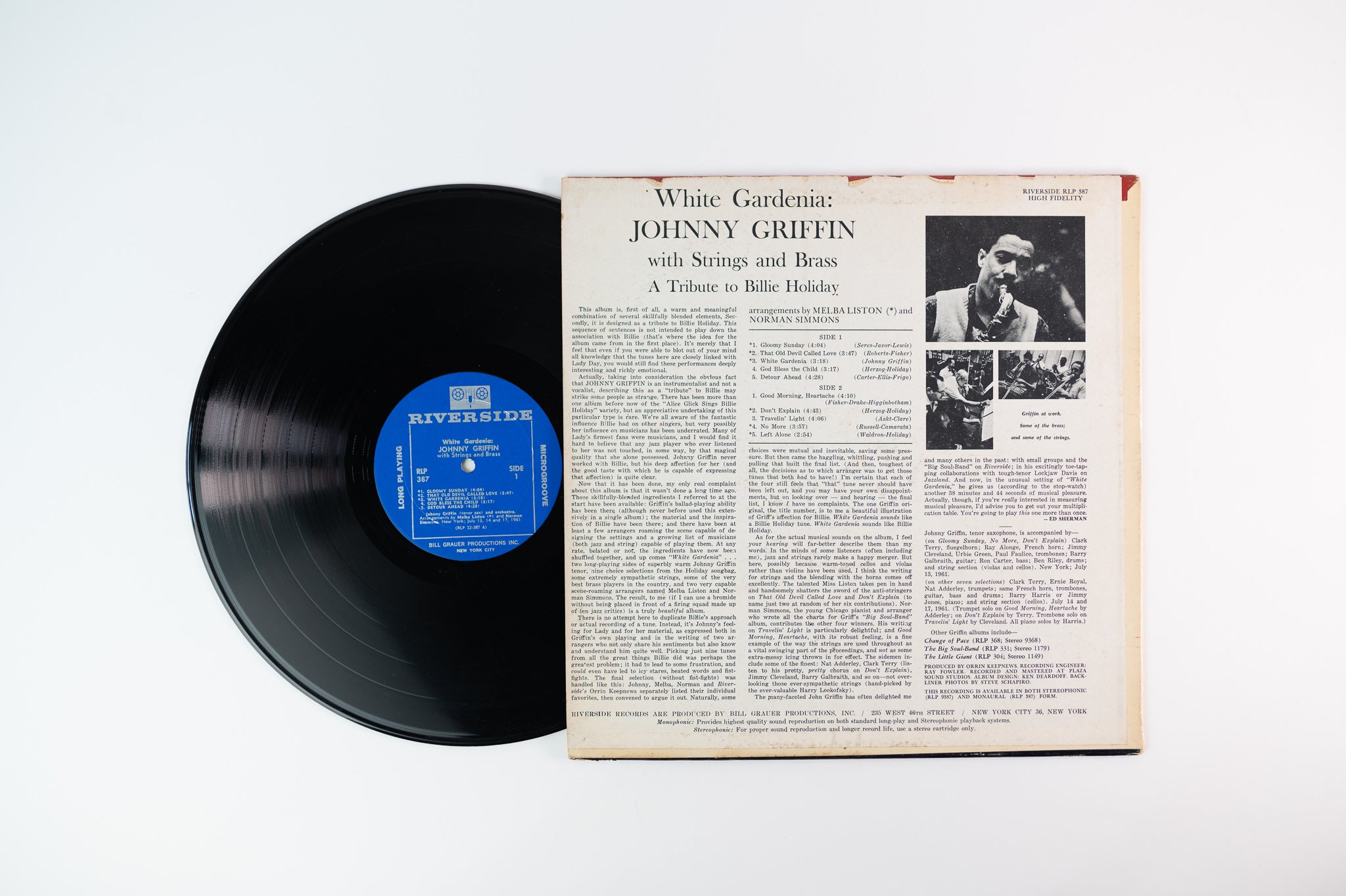 Johnny Griffin - White Gardenia on Riverside Mono Deep Groove