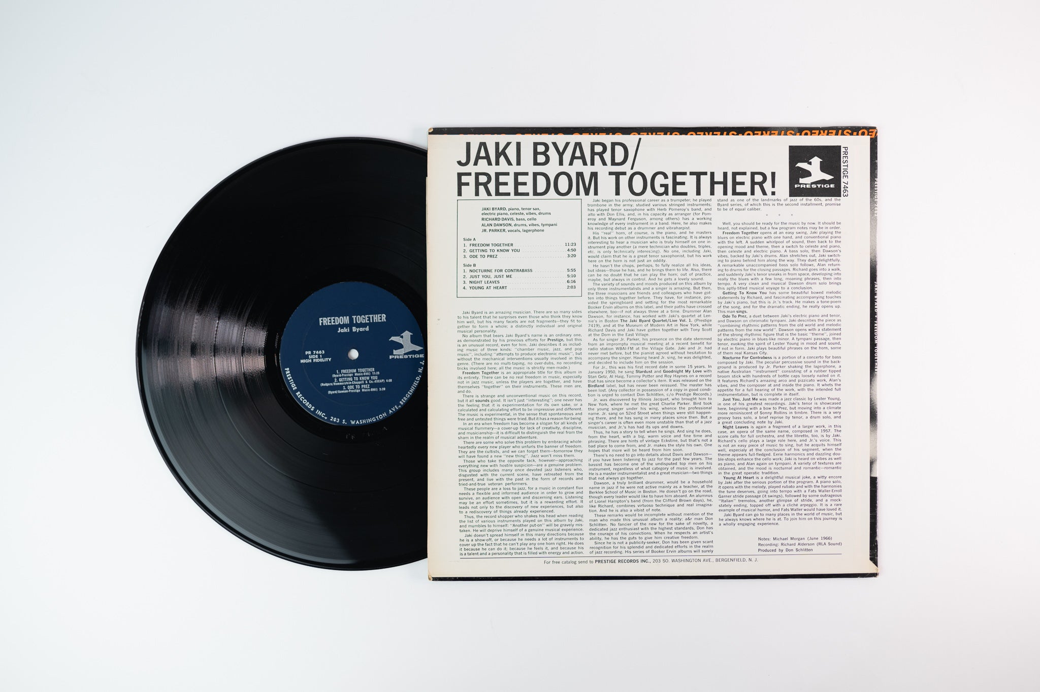 Jaki Byard - Freedom Together! on Prestige 7463 Mono