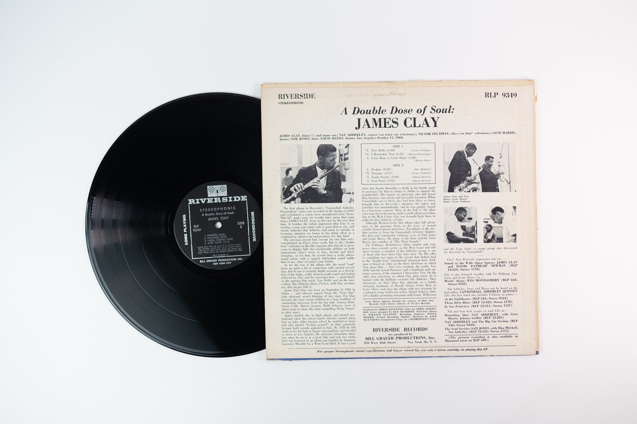 James Clay - A Double Dose Of Soul on Riverside Stereo Deep Groove