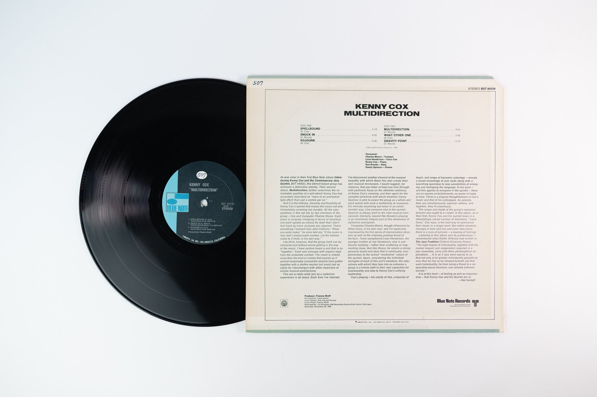 Kenny Cox - Multidirection on Blue Note BST 84339 Aqua and Black Label