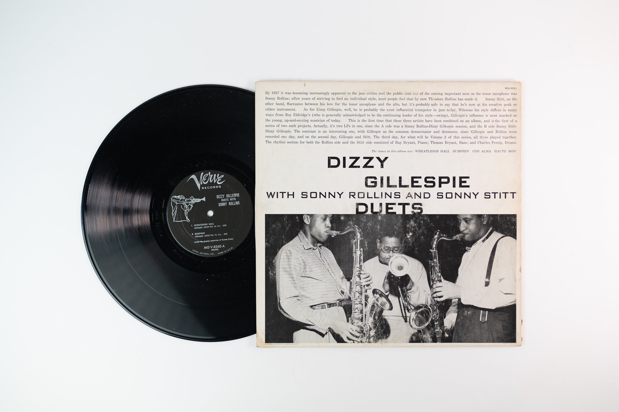 Dizzy Gillespie - Duets With Sonny Rollins on Verve Mono Deep Groove Trumpeter Label