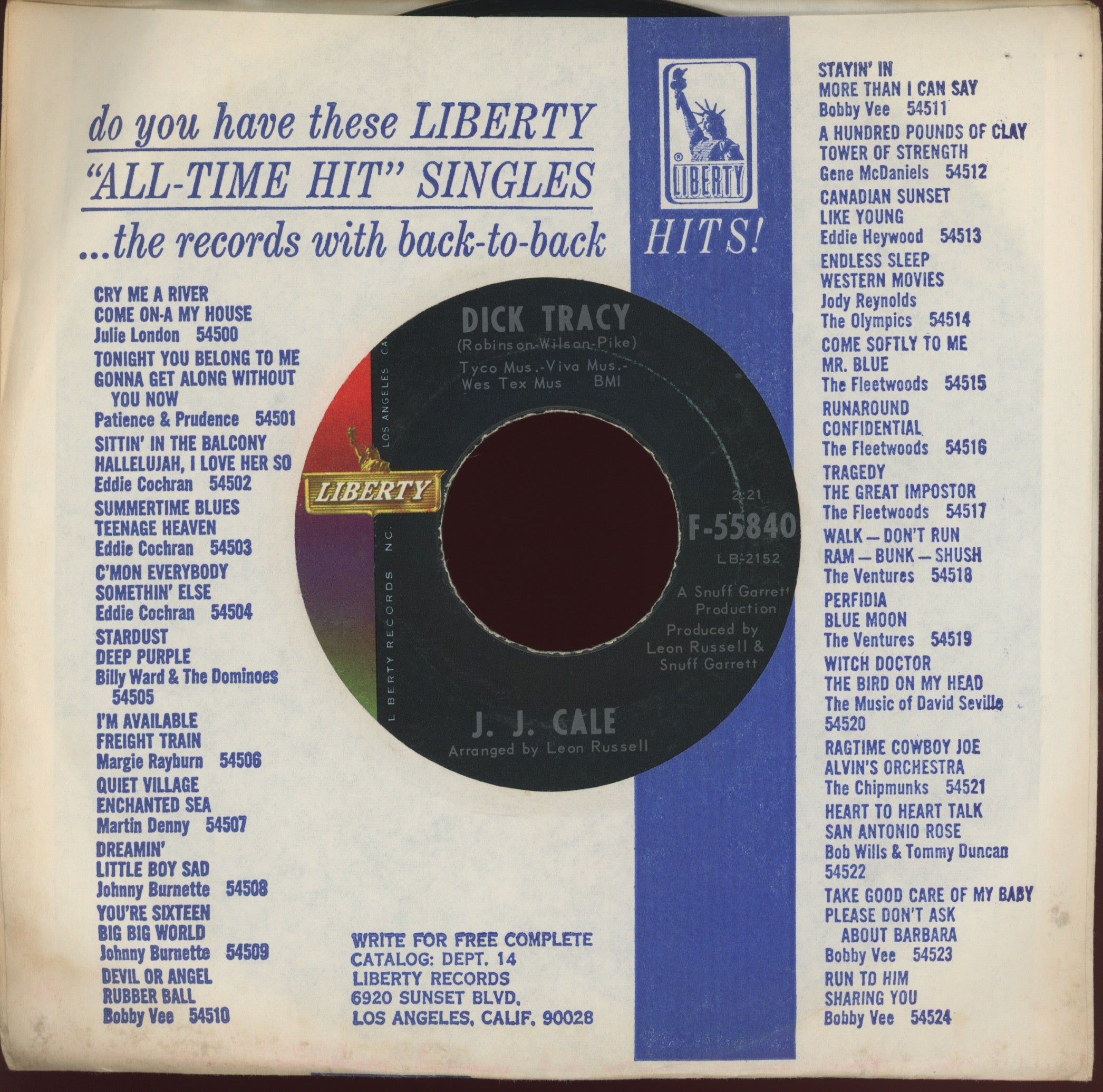 J.J. Cale - Dick Tracy on Liberty