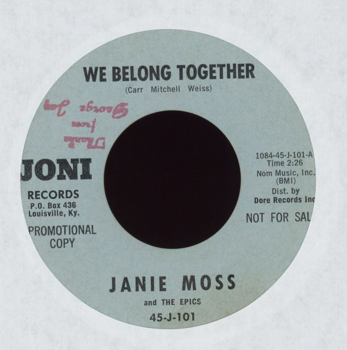 Janie Moss and The Epics - Baltimore on Joni Promo