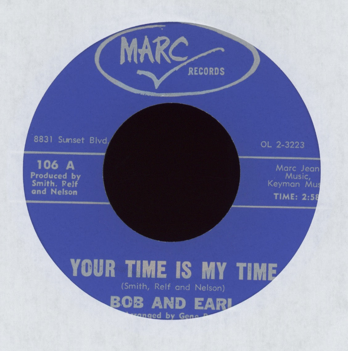 Bob & Earl - Your Time Is My Time on Marc