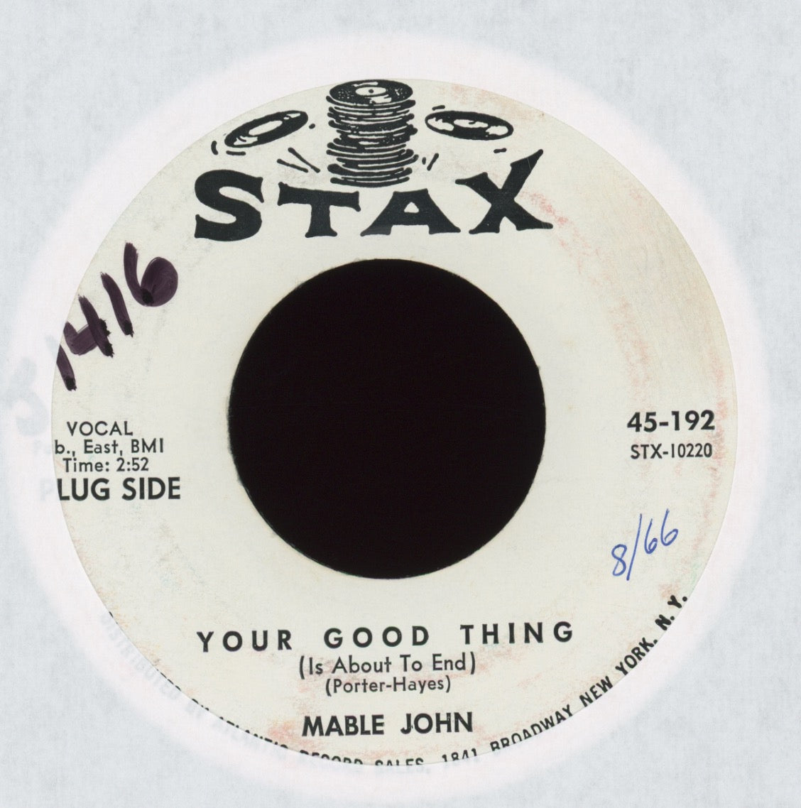 Mable John - Your Good Thing (Is About To End) on Stax Promo