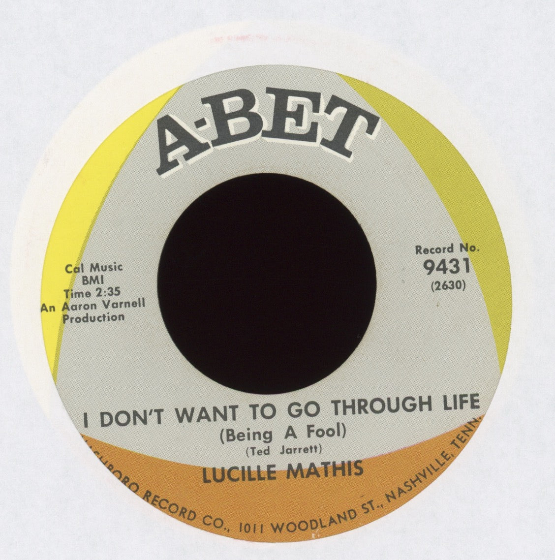 Lucille Mathis - I Don’t Want To Go Through Life (Being A Fool) on Abet