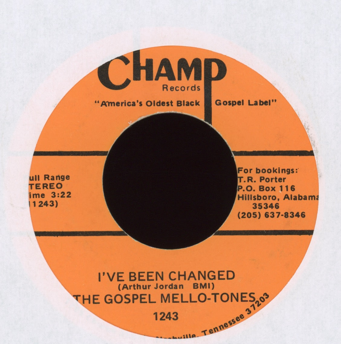 The Gospel Mello-Tones - I've Been Changed on Champ