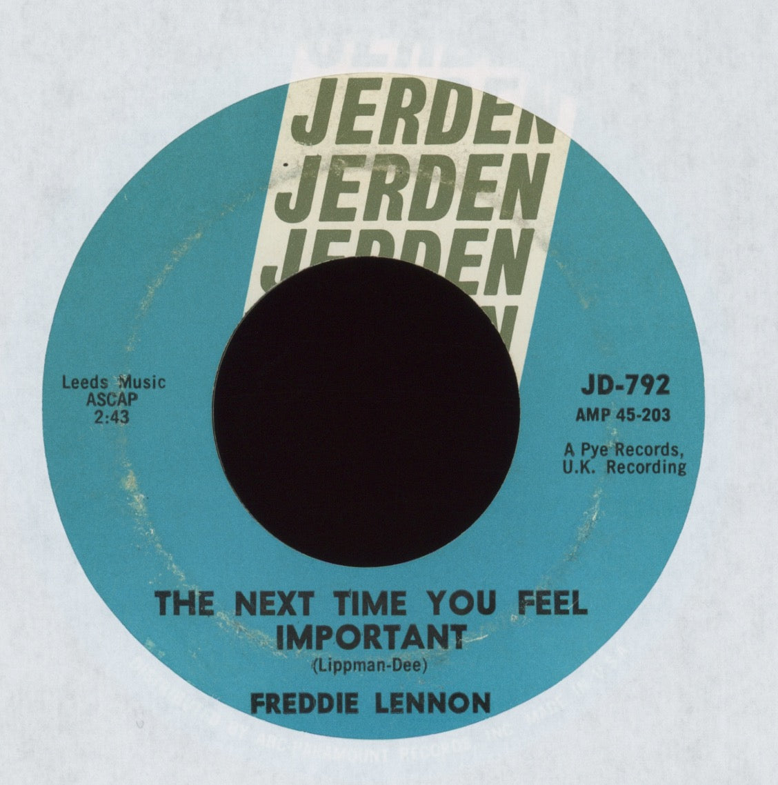 Freddie Lennon - That's My Life (My Love And My Home) on Jerden