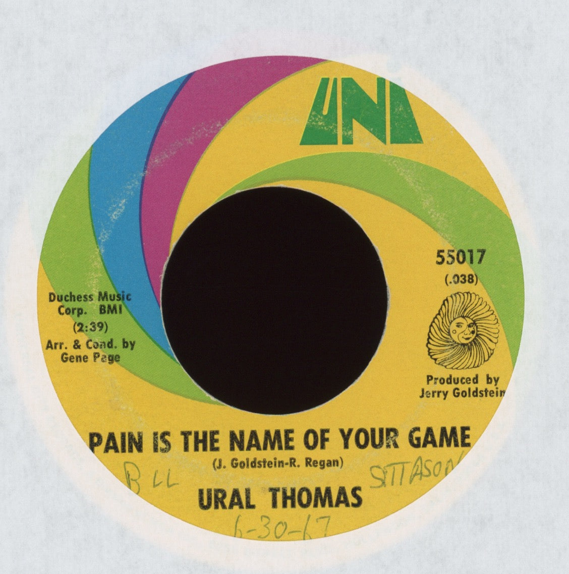 Ural Thomas - Pain Is The Name Of Your Game on Uni