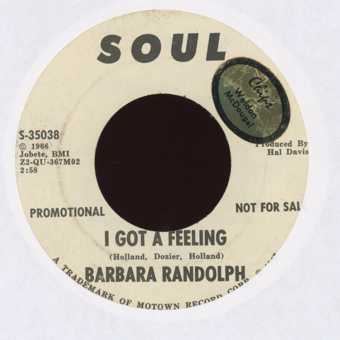 Barbara Randolph - I Got A Feeling on SOUL Promo