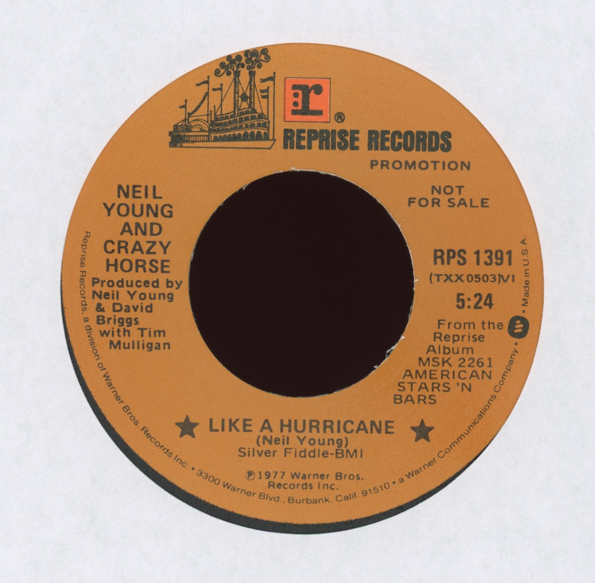 Neil Young & Crazy Horse - Like A Hurricane on Reprise Promo