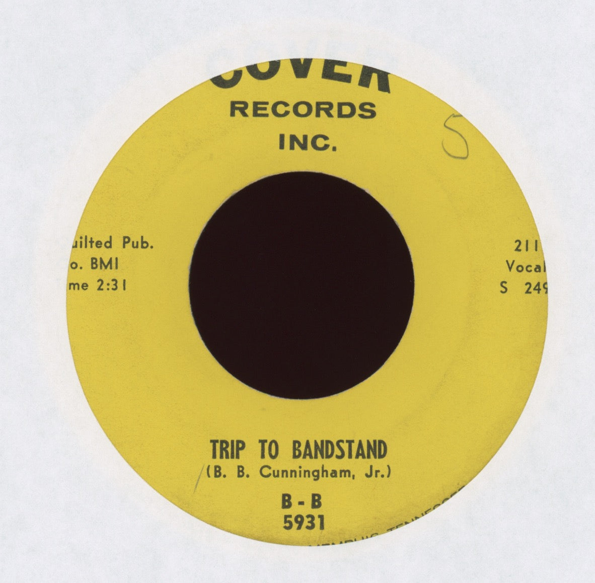 B.B. Cunningham - Trip To Bandstand on Cover