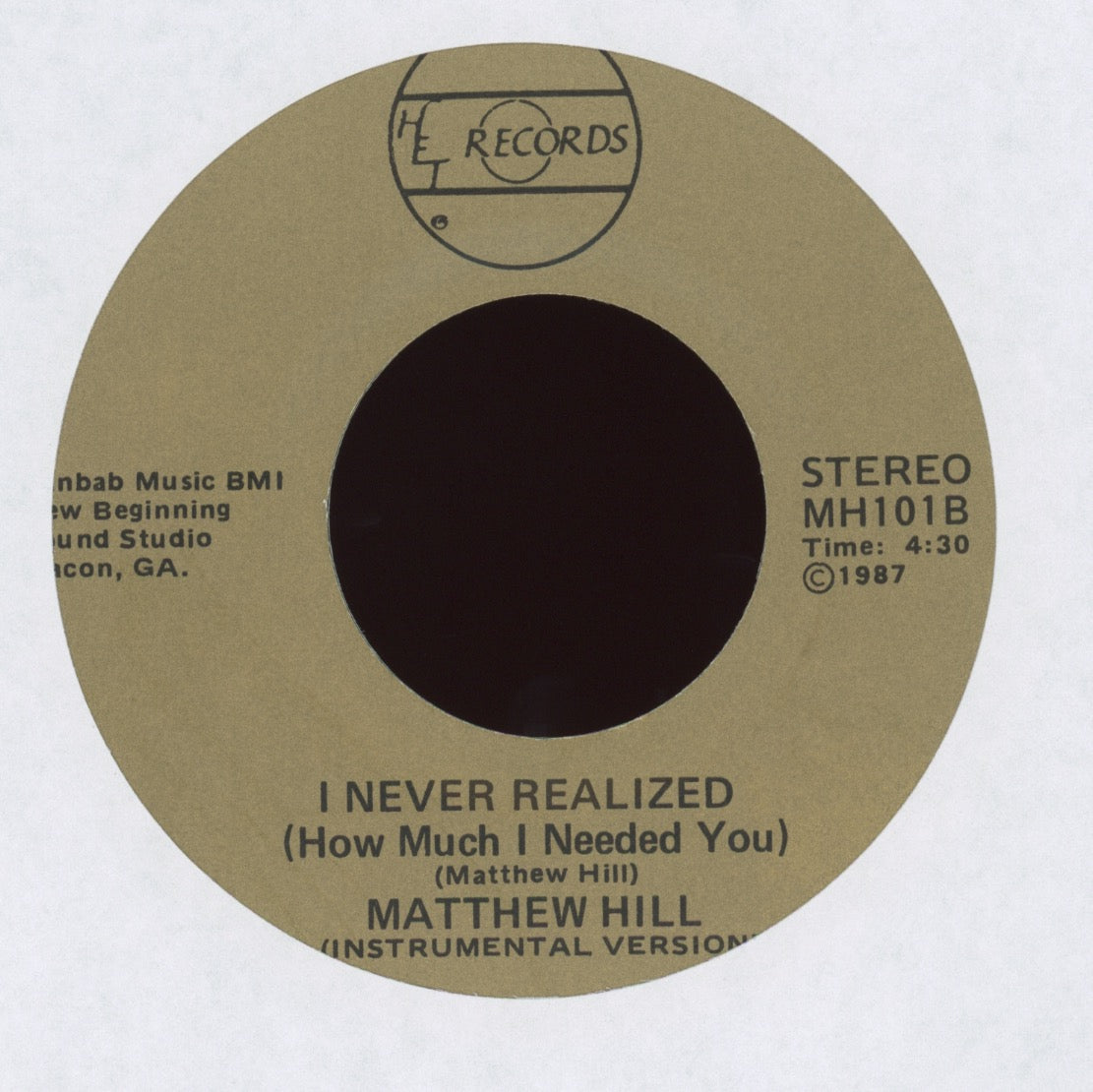 Matthew Hill (7) - I Never Realized (How Much I Need You) on HET