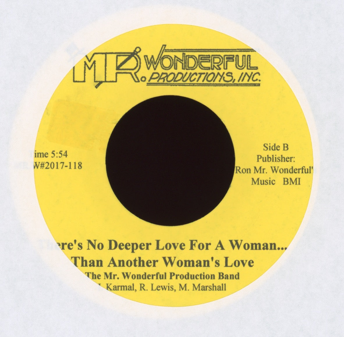 Mr. Wonderful Production Band - Theres No Deeper Love For A Woman...Than Another Woman's Love on Mr. Wonderful