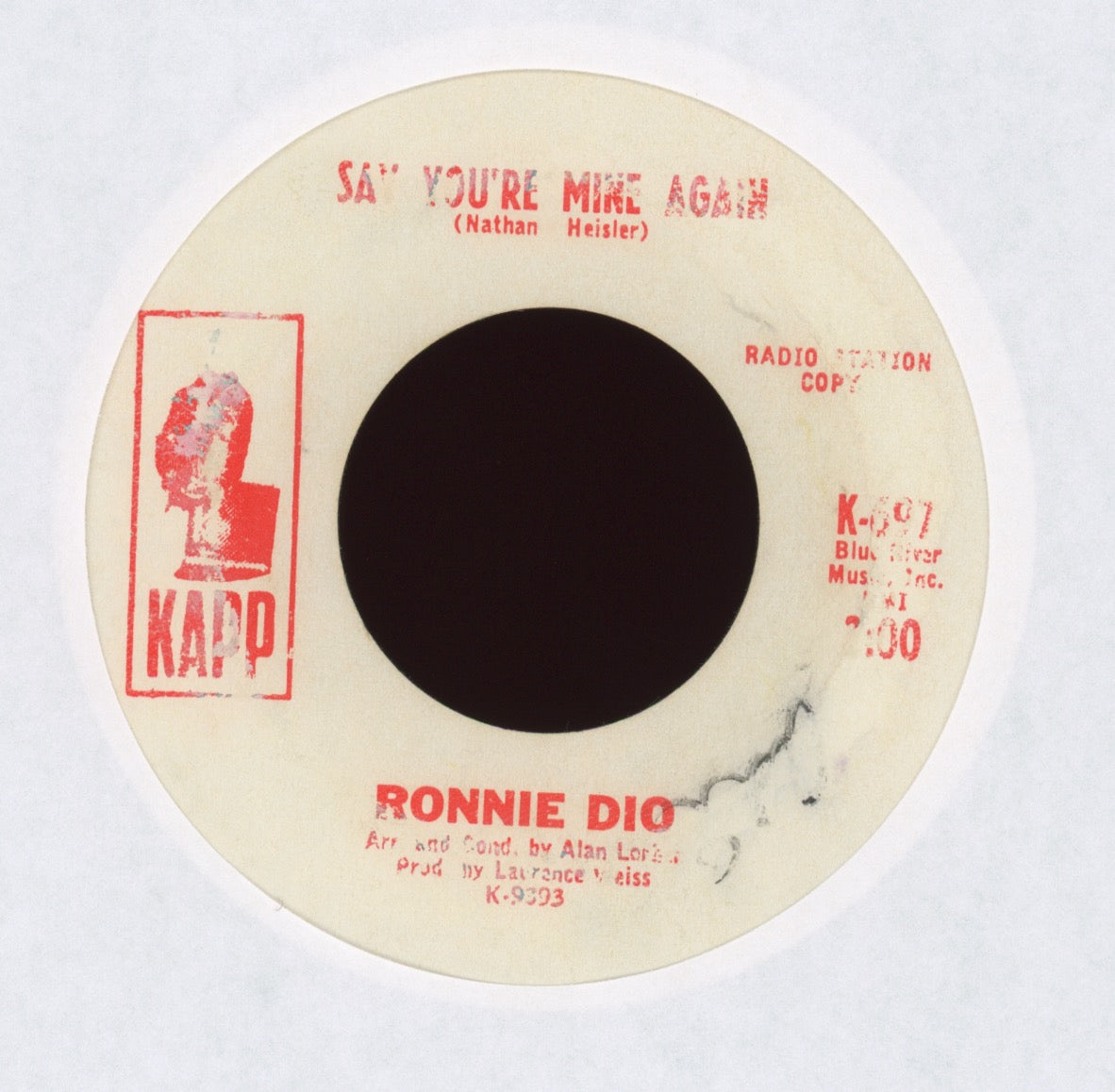 Ronnie James Dio - Where You Gonna Run to Girl on Kapp Promo