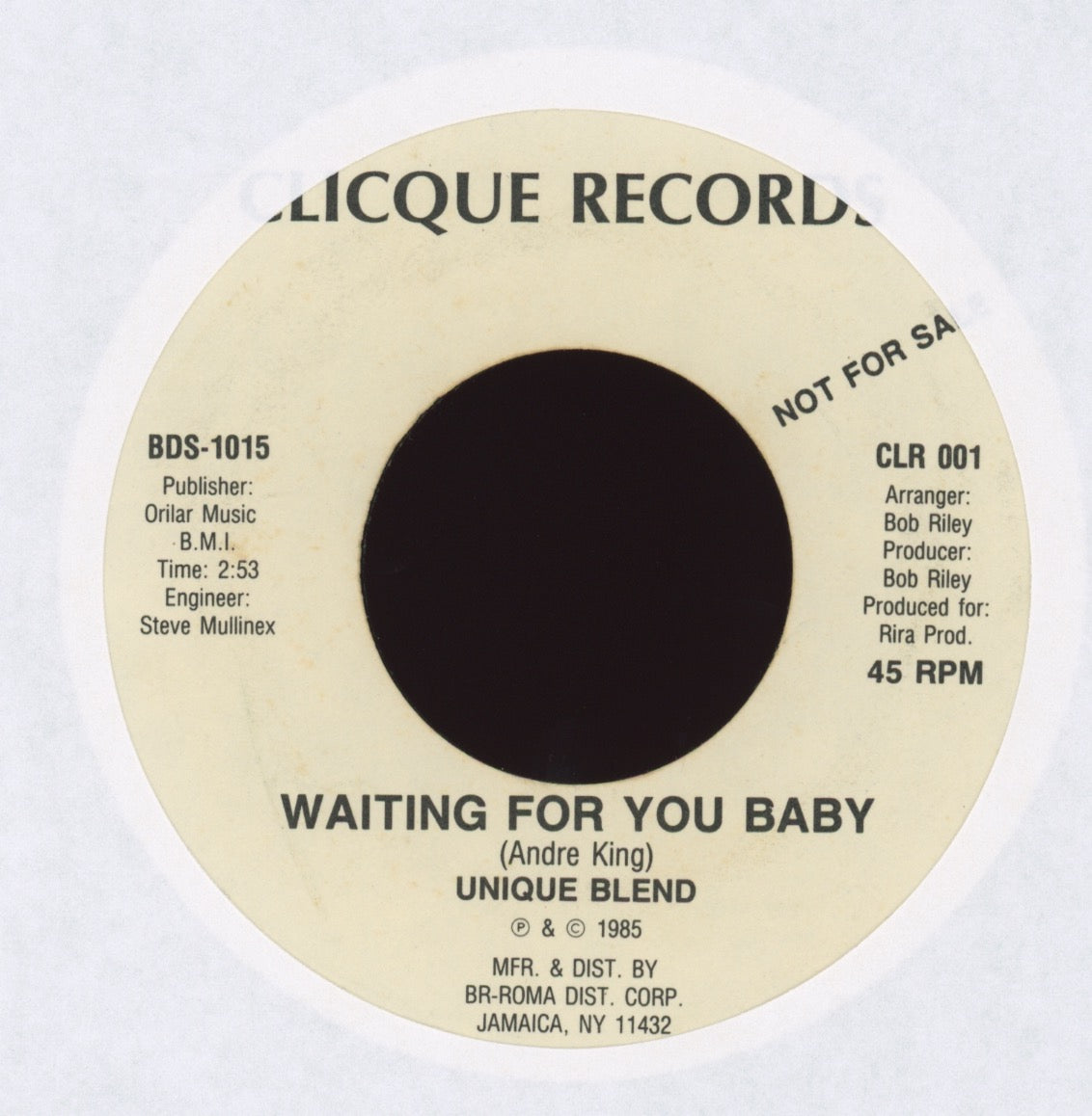 Unique Blend - Waiting for You Baby on Clicque Promo