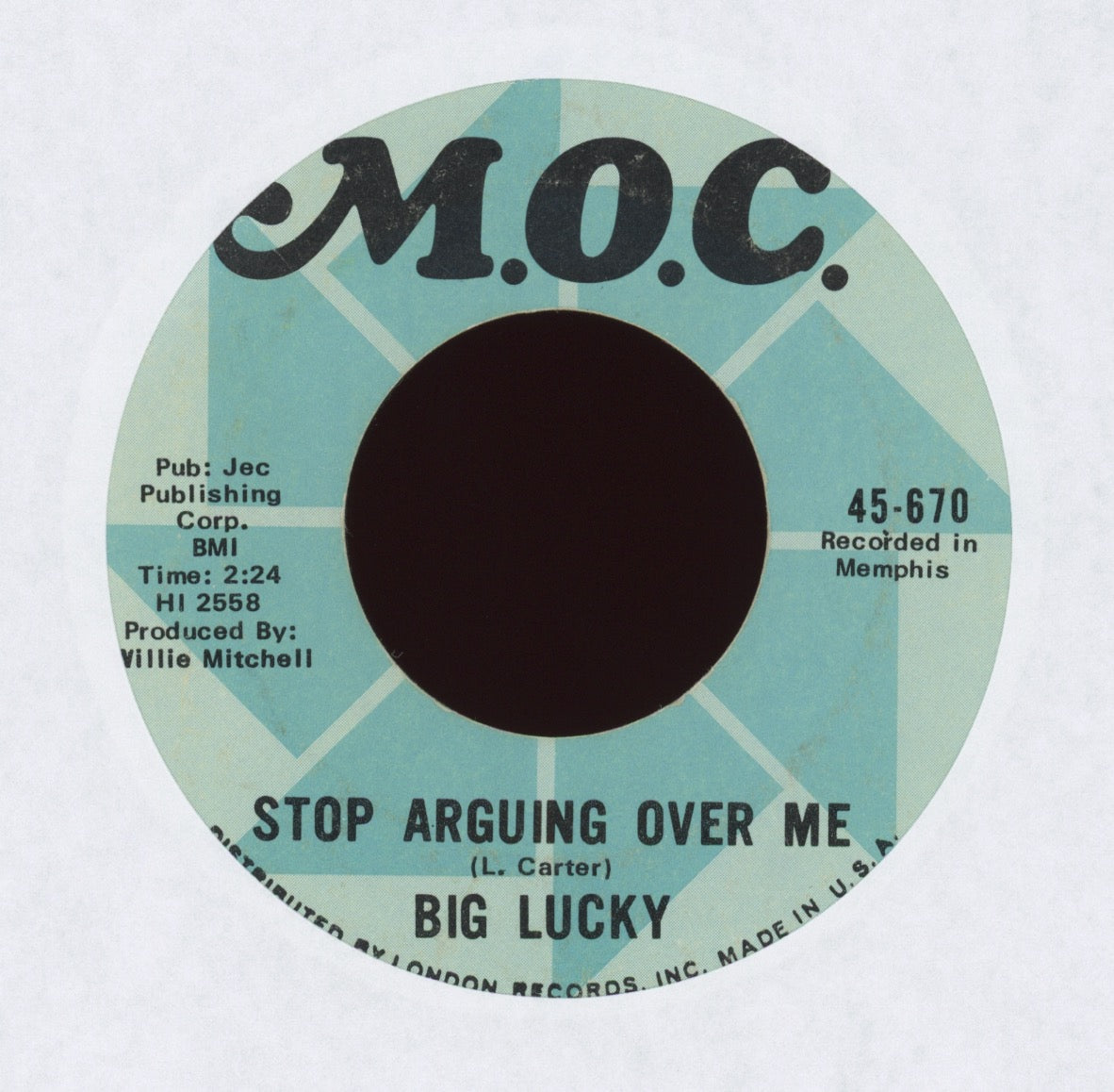 Big Lucky Carter - Stop Arguing Over Me on M.O.C.