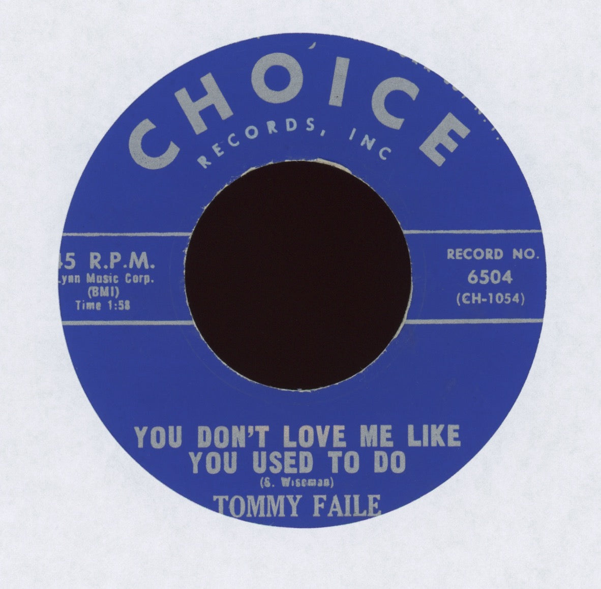Tommy Faile - You Don't Love Me Like You Used To Do on Choice