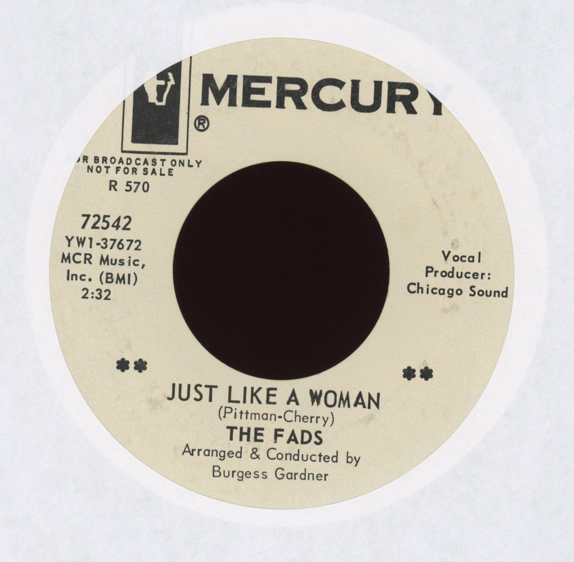 The Fads - Just Like A Woman on Mercury Promo