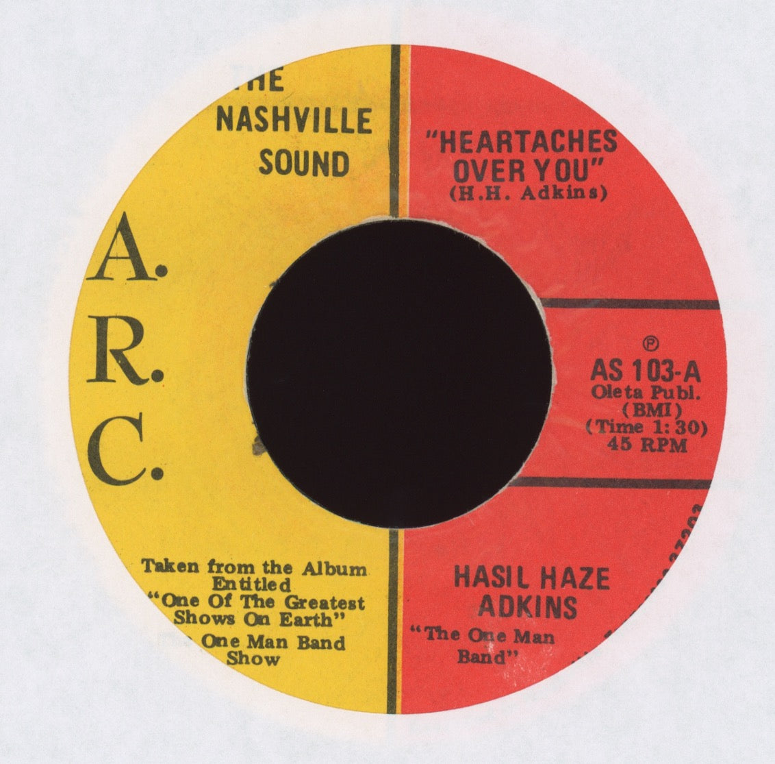 Hasil Adkins - Heartaches Over You on A.R.C.