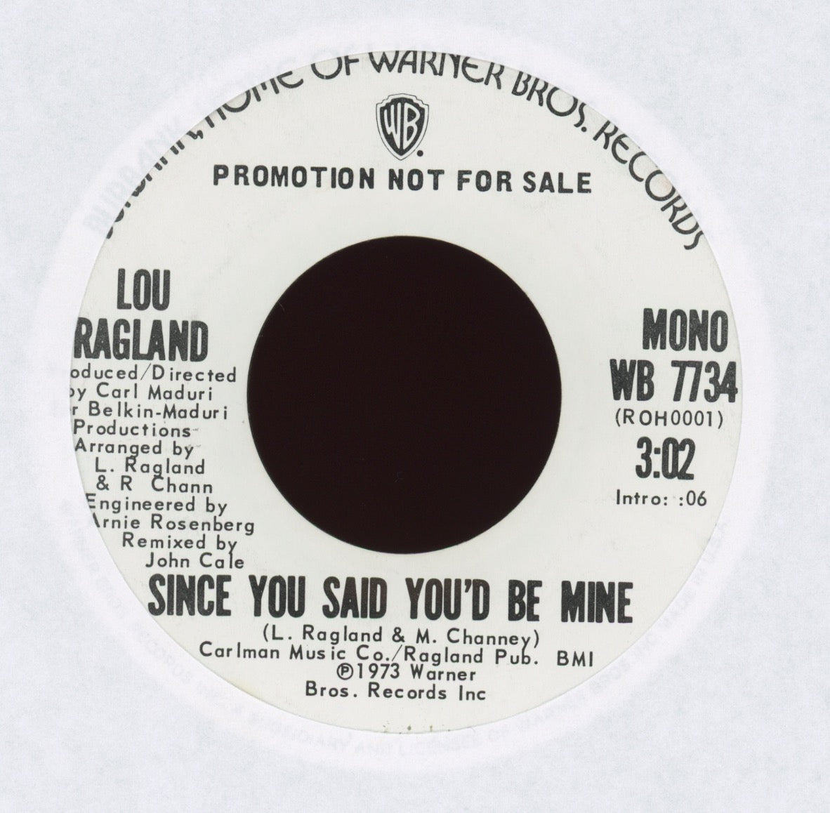 Lou Ragland - Since You Said You'd Be Mine on WB Promo