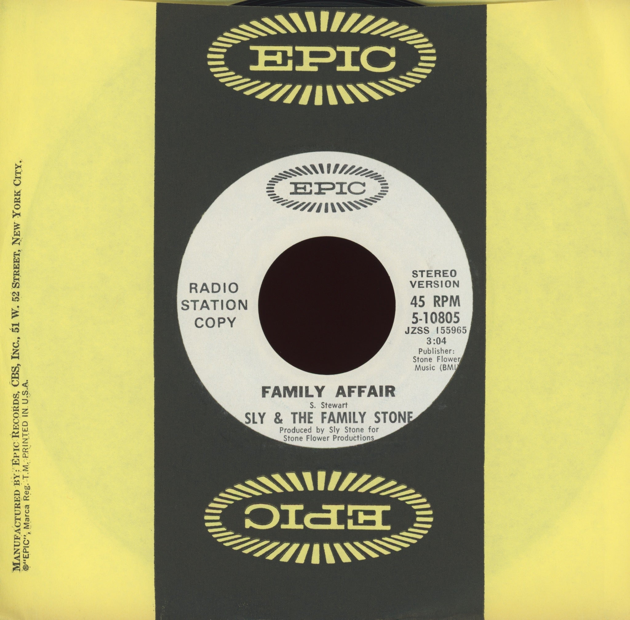 Sly & The Family Stone - Family Affair on Epic Promo